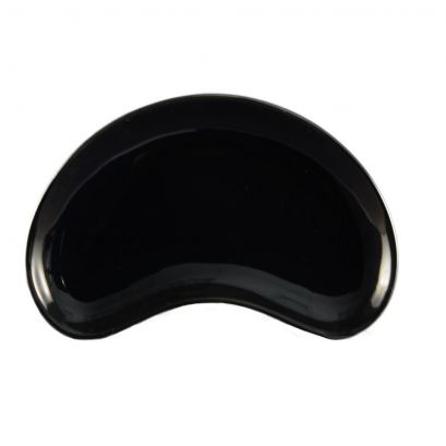 C.A.C. Crescent Shape Salad Plate 8 3/4" in black – case of 36 – SKU RSCAC-CRS-8-BLK.