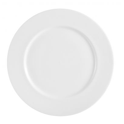 C.A.C. Plate 8" – Durable round porcelain plate, perfect for salads, desserts, and side dishes. Ideal for restaurants, hotels, and catering. 36 per case. SKU: RSCAC-PLT-8.