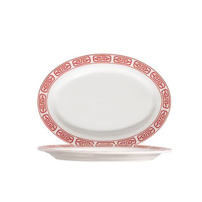 Oval Platter R.E. 12 1/4" (12/Case) – Durable and classic serving platter, ideal for entrées, appetizers, or shared dishes.