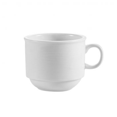 Stacking Cup C.D. 3.5oz 2 1/2" (36/Case) – Compact and space-saving 3.5oz stacking cup designed for espresso or small servings. Made from durable, high-quality porcelain, perfect for cafés, restaurants, and catering use.