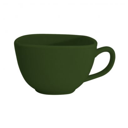 C.A.C. Square Cup Green 8 oz – Durable porcelain cup ideal for hot beverages. 36 per case. SKU: RSCAC-KSE-61-GRN.