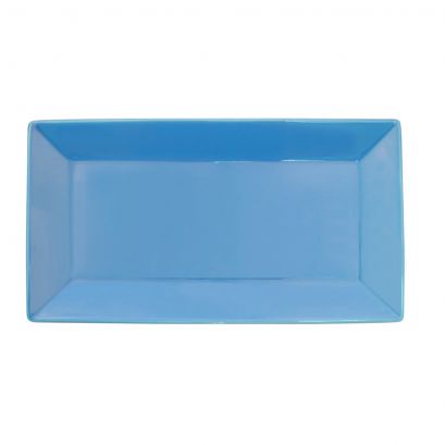 C.A.C. Rect. Platter Peacock 14.5" – Stylish porcelain platter ideal for serving or display. 12 per case. SKU: RSCAC-KC-51-PCK.