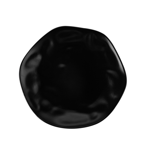 Cancun Coupe Plate Semi-Matte Black 9 7/8" (12/Case) – Stylish and durable 9 7/8-inch coupe plate in a semi-matte black finish, perfect for presenting main courses, salads, or signature dishes. Crafted from high-quality stoneware, ideal for restaurants, hotels, and contemporary dining settings.