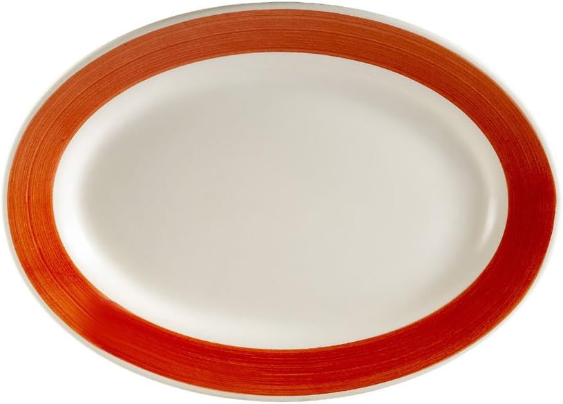 Platter R.E. Red 10 3/8" (24/Case) – A vibrant 10 3/8-inch red platter, perfect for serving appetizers, entrées, or shared dishes. Made from durable, high-quality stoneware, ideal for restaurants, cafés, and colorful table presentations.