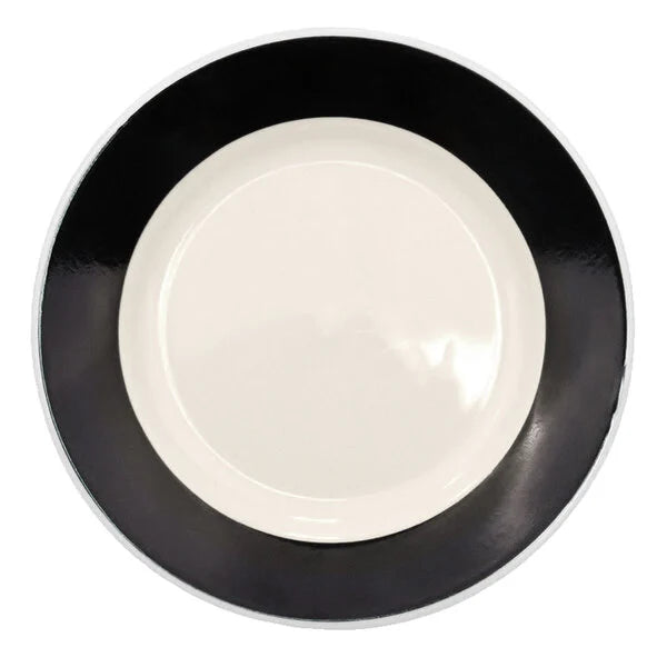 Plate R.E. Black 7 1/4" (36/Case) – A sleek and modern 7.25-inch black plate designed for everyday dining and commercial use. Its durable stoneware construction provides excellent resistance to chipping, while the refined black finish adds a stylish touch to entrées, desserts, appetizers, and side dishes. Ideal for restaurants, cafés, catering, and high-volume service.