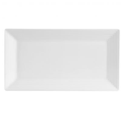 Rectangular Platter 11 1/2" (12/Case) – A 11 1/2-inch rectangular platter, ideal for serving entrées, appetizers, or shared dishes. Made from durable, high-quality stoneware, perfect for restaurants, cafés, catering, and elegant table presentations.