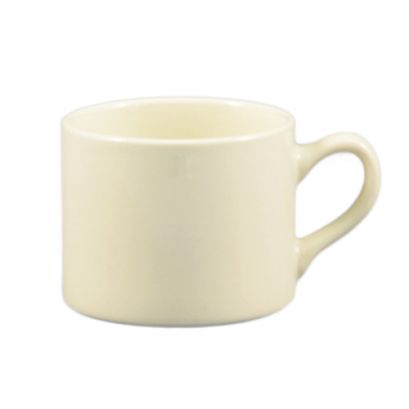 C.A.C. Cylinder Mug AW 10oz 3 1/2" durable porcelain, American White finish, dishwasher safe – SKU RSCAC-MUM-10-36