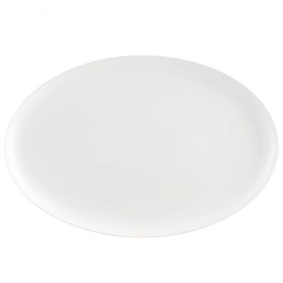 C.A.C. Kristen Coupe Oval Platter 16" durable white porcelain, modern coupe design – SKU RSCAC-MX-CP61-12