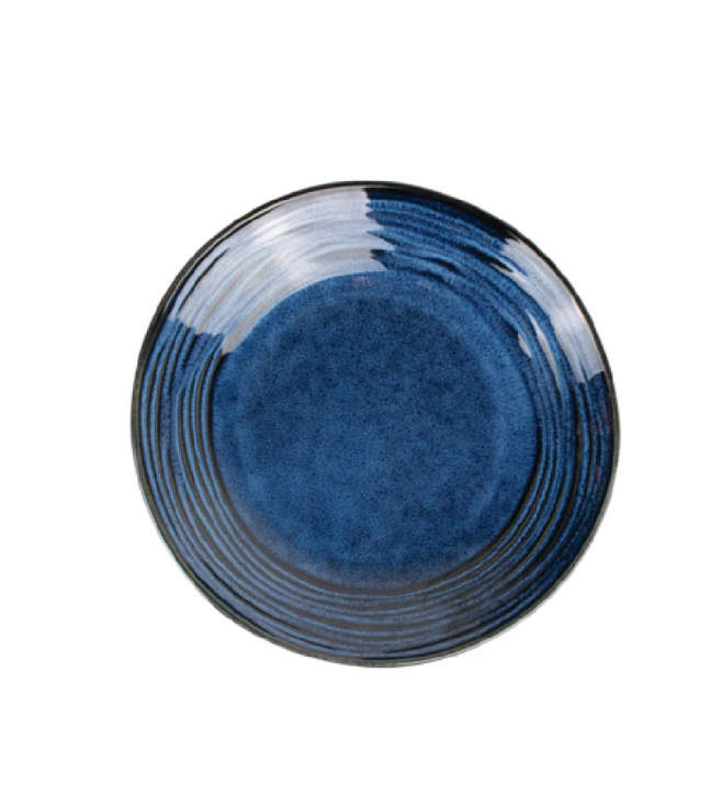 C.A.C. NEP-105-12 Neptune Pasta Bowl, 33oz porcelain with Starry Night Blue/Black glaze, 10 1/2", case of 12