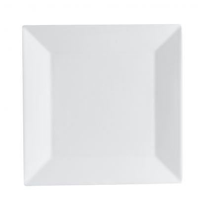 C.A.C. NGA-16-12 Square Plate 10" durable porcelain, modern square design – case of 12