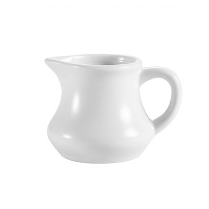 C.A.C. PC-6 Creamer with Handle – 6oz white porcelain creamer, 2 3/4" tall, 36 per case