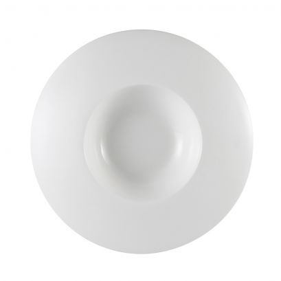 C.A.C. PS-110 11-inch champagne wide draping rim porcelain bowl, 12 oz capacity, case of 12