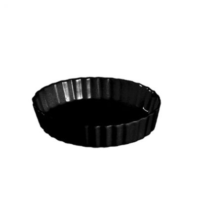 C.A.C. QCD-5-BLK 5-inch black round quiche dish with 5.5 oz capacity, case of 24