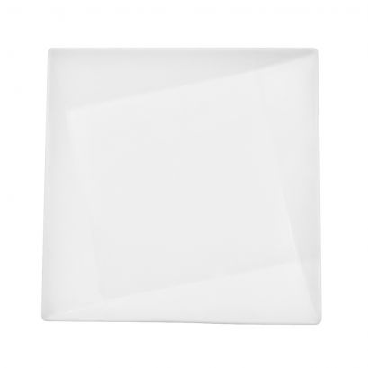 C.A.C. QZT-212 12-inch crystal square dinner plate, case of 12