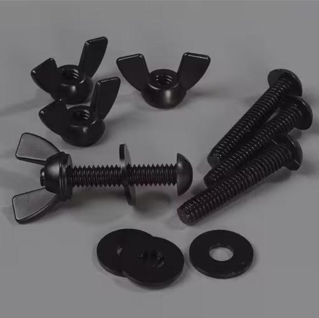 Maintain your sneeze guard system with the 4.5 x 4.5 x 4 Inch Black Single Sided Sneeze Guard Hardware 770200. Designed as replacement hardware for compatible commercial foodservice sneeze guards.