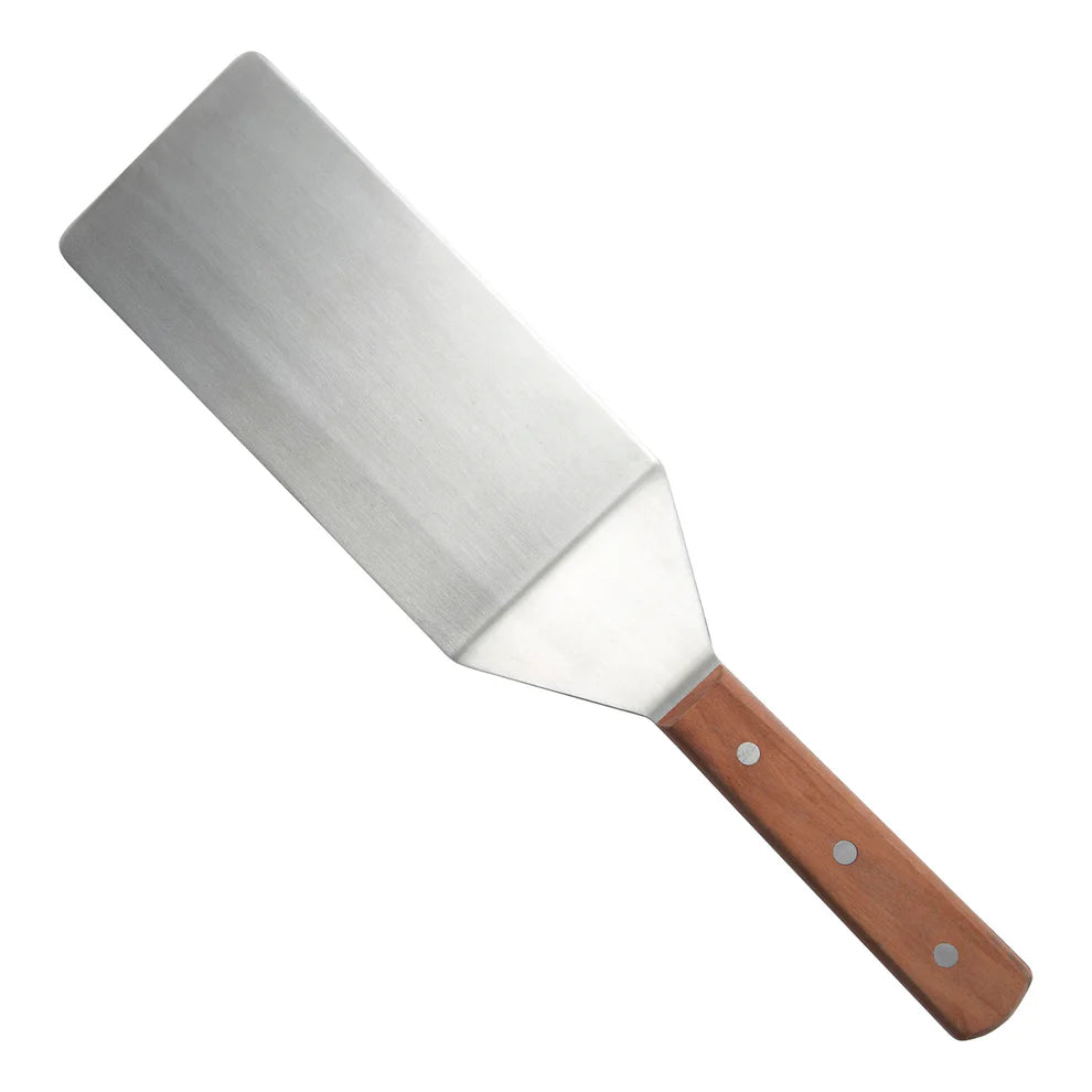Winco TN48, 8" x 3-15/16" Blade Turner w/Offset, Wooden Hdl, EA