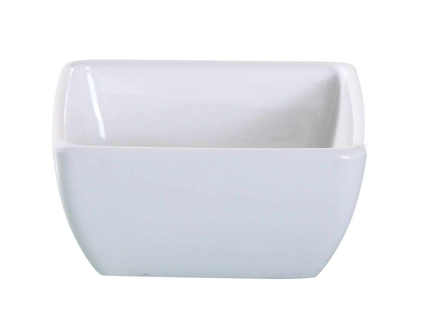Yanco Square Bowl VE-004 is a stylish and practical addition to any food-service establishment. With a 6 oz. capacity and a 3.5-inch size, this durable melamine bowl offers the refined look of ceramic while being resistant to chipping, breaking, and staining. Part of the elegant Venice collection, it is ideal for serving soups, salads, rice, or appetizers, making it a versatile choice for restaurants, catered events, outdoor dining, and hotels.