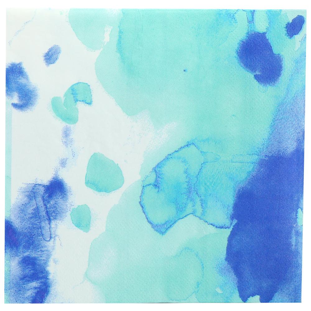 Watercolor Blue Lunch Napkins with a soft, elegant design, perfect for weddings, baby showers, and events. High-quality, absorbent, and disposable for effortless style and convenience.