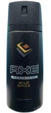 AXE Body Spray Deodorant Wild Spice 150 ml S.A can with red and black design.