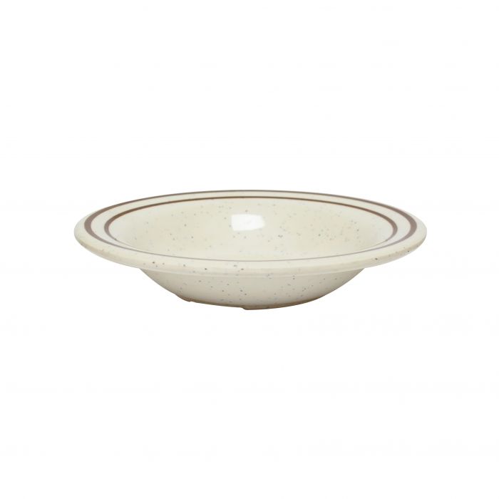 Thunder Group Fruit Bowl 12/Pcs is perfect for broth and individual portions of soup in Asia-themed restaurants. This two-tone stone-colored bouillon cup will bring some friendly ambiance to your food presentation. Manufactured from a durable plastic material this dinnerware is extremely popular for its nearly unbreakable structure. However, with heat resistance of up to 212° F or 100° C, melamine is not suitable for cooking and warming foods in a microwave or oven. It is dishwasher safe.