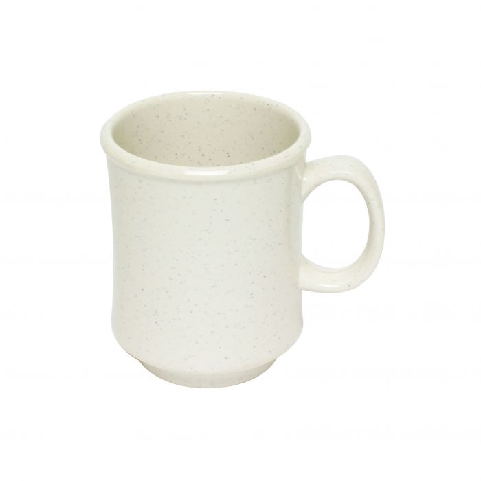 Thunder Group Two Tone Cup 12/Pcs is suitable for everyday dining. It has a high-temperature tolerance which makes it perfect choice to serve steaming hot chocolate, tea, or coffee. Designed with a comfortable handle, this 9 Oz cup provides a secure grip. It will go well with a lot of table settings. Being made from melamine this mug is shatterproof and can handle frequent use without getting scratched.