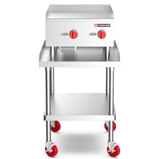 Cookline CGG-24M 24" Commercial Countertop Gas Griddle with Manual Controls and 60,000 BTU, designed for efficient cooking in commercial kitchens, perfect for grilling meats, vegetables, and more.