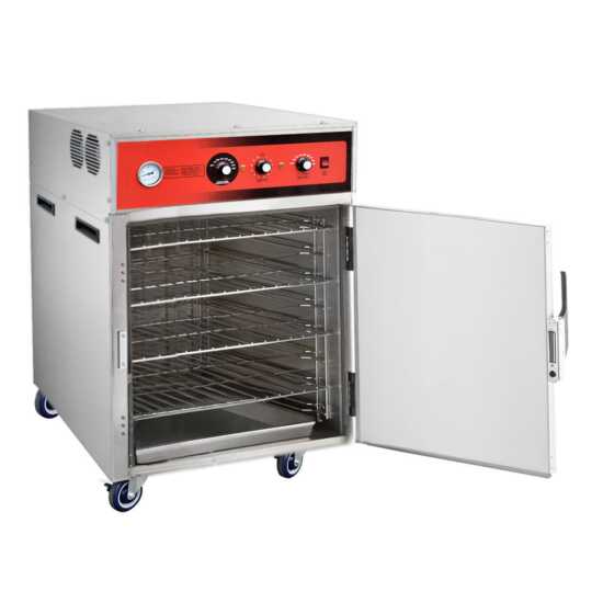 Prepline SLO-1 Single Slow Cook and Hold Oven, designed for commercial kitchens, allows for precise low-temperature cooking and holding, ideal for tenderizing meats and maintaining food quality.