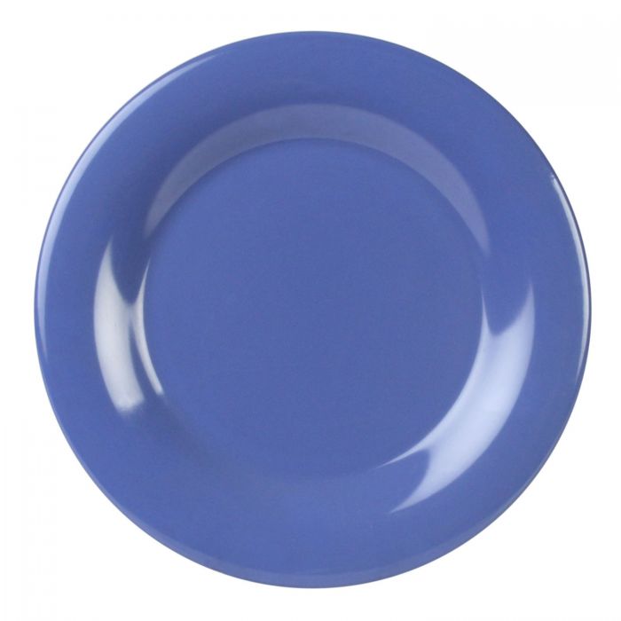 Thunder Group Wide Rim Plate 12/Pcs embodies the look of ceramic tableware but is much more durable and affordable. This wide rim round plate is of shatter resistant quality. It is constructed out of a heavy-duty commercial weight melamine, surpassing the restaurant and health safety standards. The plain design with a wide rim and saturated purple color make this melamine plate suitable for a variety of occasions and all kinds of establishments.
