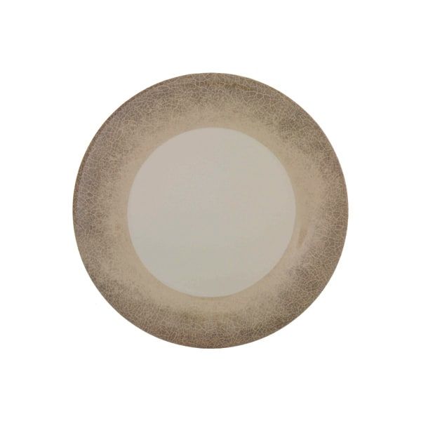 Thunder Group Wide Rim Dinner Plate 12/Pcs is a piece of durable tableware. This wide rim round plate has a presentation of ceramics and break-resistant structure of melamine. You can use it to serve all kind of dishes such as appetizers, entrees, desserts, and more. It is affordable and easy-to-use. The Jazz collection has a vintage and elegant appearance. All Western Lotus tableware features creamy color and beige pattern made to resemble cracked edge of the ceramics.
