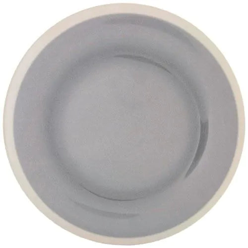 Thunder Group Wide Rim Dinner Plate 12/Pcs is a piece of durable tableware. This wide rim round plate has a presentation of ceramics and break-resistant structure of melamine. You can use it to serve all kind of dishes such as appetizers, entrees, desserts, and more. It is affordable and easy-to-use. The Graham collection has an elegant appearance. All Western Graham tableware features pastel gray color with light creamy-beige edges.