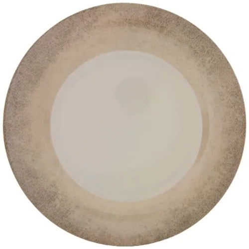 Thunder Group Wide Rim Dinner Plate 12/Pcs is a piece of durable tableware. This wide rim round plate has a presentation of ceramics and break-resistant structure of melamine. You can use it to serve all kind of dishes such as appetizers, entrees, desserts, and more. It is affordable and easy-to-use. The Jazz collection has a vintage and elegant appearance. All Western Lotus tableware features creamy color and beige pattern made to resemble cracked edge of the ceramics.