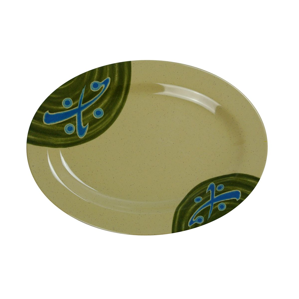 Yanco Oval Plate JP-2008 It is made from durable and reliable melamine material, which makes the plate look like ceramics. Melamine tableware is a perfect solution for those who choose a reliable, durable, high-quality and affordable dinnerware for their food-serving establishment. These oval Japanese style plates are easy to clean, NSF listed and BPA safe.