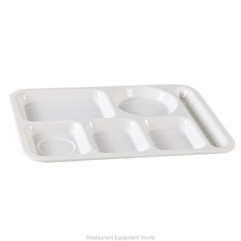 Yanco Compartment NC-2162 Crafted from extra heavy duty melamine, this plate is built to withstand the rigors of daily use and is dishwasher safe for easy cleaning. With its rectangular shape and five compartments, this plate is designed to keep your food separated and organized, making it ideal for use in schools, cafeterias, and other high-volume food service settings.