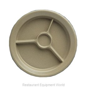 Yanco 3-Compartment Plate w/ Cup Holder NC-511S The plate is made from extra heavy-duty melamine, ensuring that it is built to last. It comes in a beautiful sand color that complements any tableware. One of the most unique features of this compartment plate is the cup holder, which makes it convenient for people to hold their drinks while enjoying their meals.