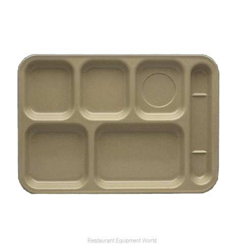 Yanco Right Hand 6-Compartment Plate NC-802S Crafted from extra heavy-duty melamine, this tray is built to last. It can withstand the wear and tear of everyday use, and is even dishwasher safe for easy cleaning. The sand color gives it a classic look that will complement any decor, making it a versatile addition to your kitchen.