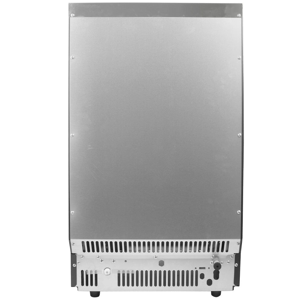 Coldline EIC100 18-inch commercial crescent ice machine producing up to 100 lb of ice per day, air-cooled design ideal for restaurants, bars, cafés, and foodservice operations.