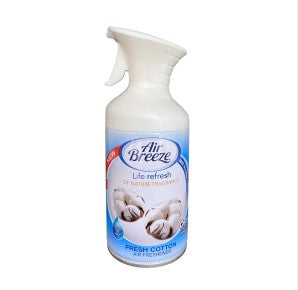 Air Breeze Fresh Cotton 8.5 oz trigger air freshener spray bottle.