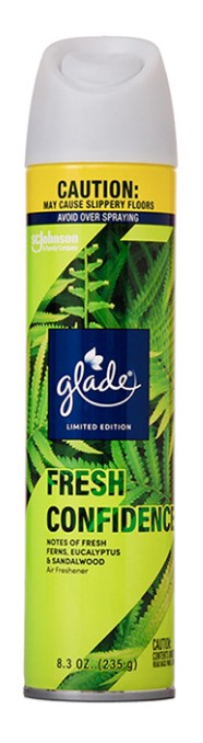 Glade Air Freshener Fresh Confidence twin pack, 8.3 oz cans with a fresh, uplifting scent for long-lasting odor elimination.