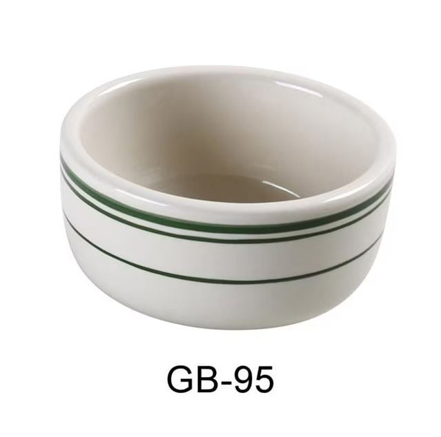 Yanco Jung Bowl GB-95 is an elegant and reliable addition to your tableware collection. Made from high-quality porcelain with a stylish glaze finish, it offers excellent resistance to mechanical damage and temperature effects. You can use these Green Band collection bowls to serve a variety of dishes such as rice, miso soup, noodles, or salads. Their clean white appearance and green band design make them a perfect fit for fine-dining restaurants, catered events, outdoor dining areas, and hotels.