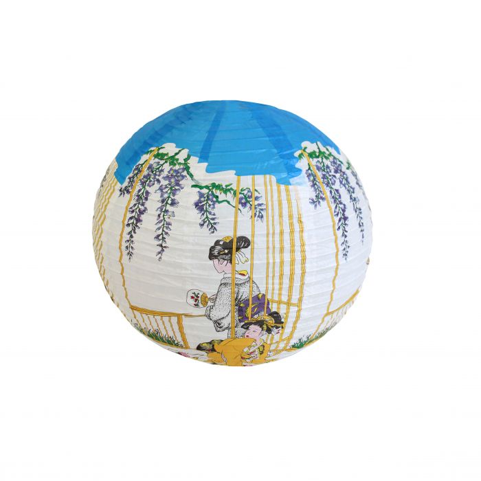 Thunder Group Paper Lantern is a striking decorative piece that showcases traditional Japanese design and cultural artistry. Featuring a bold "Samurai painting" motif, this 16-inch round paper lantern brings an authentic and immersive feel to any space. Its lightweight paper construction ensures easy installation and versatility, making it ideal for themed restaurants, cultural events, or elegant home décor.