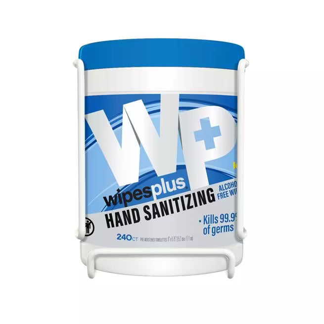 6.5 Inch White WipesPlus Wall Bracket designed for WipesPlus canisters. Includes screw and tape mounting hardware for easy installation and is compatible with models 33803, 33804, 33900, 33906 and 33808.