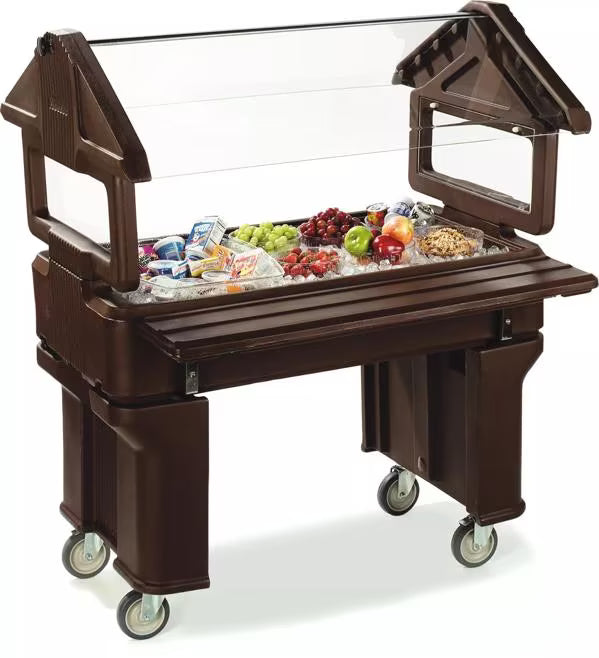 Expand your serving area with the 4 Foot Brown Six Star Food Bar Tray Slide 662001. Durable polyethylene construction, easy assembly and a scratch resistant textured finish make it ideal for commercial buffet and cafeteria setups.