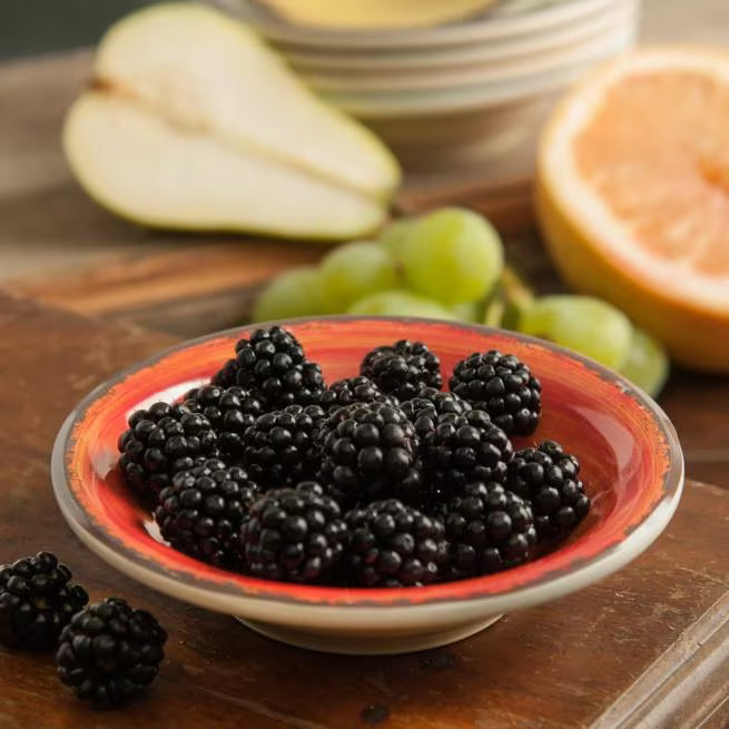 4.5 oz Fireball Melamine Fruit Bowl with commercial grade, break resistant construction. Ideal for serving fruit, snacks, desserts, and side dishes in restaurants, catering, and home dining.