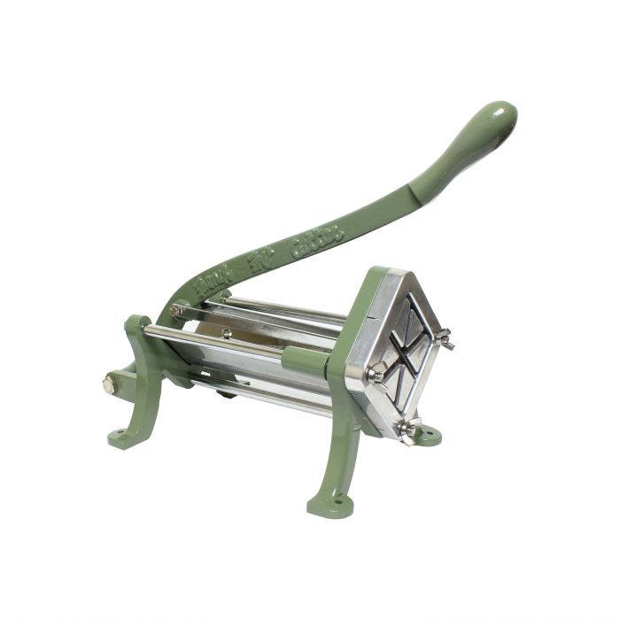 Thunder Group Wedge Cutter Set can be used to make incredible potato slices in minutes, with minimal effort. This economical french fry cutter is long-lasting and durable featuring a heavy duty cast iron body, a cast iron handle, a stainless steel trough and a rust proof frame. The pusher block and cutting frame blade are included and it can be either wall or table mounted for easy use. It is perfect for commercial kitchens with limited counter space and it is easy to clean and maintain.