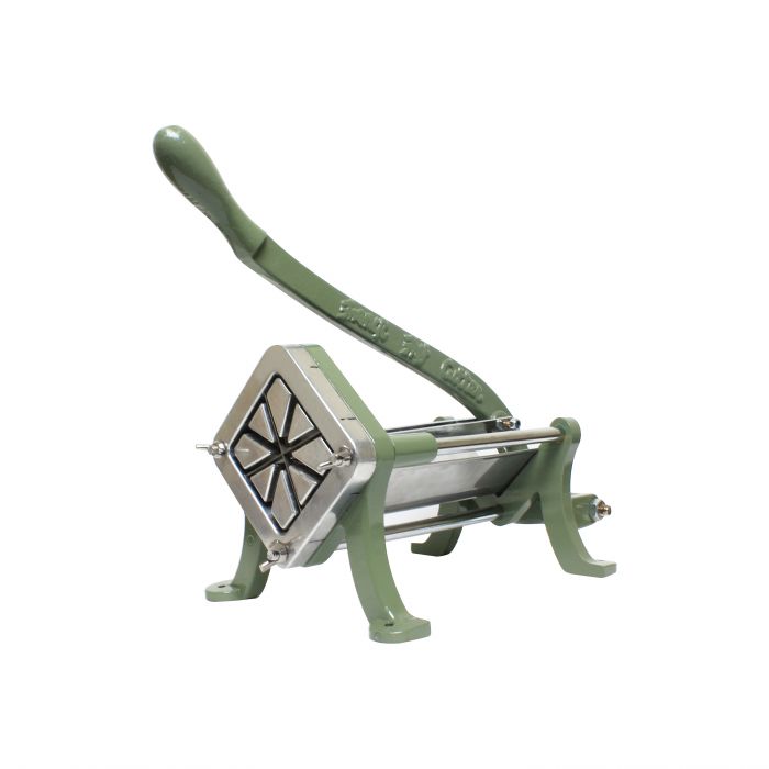 Thunder Group Wedge Cutter Set can be used to make incredible potato slices in minutes, with minimal effort. This economical french fry cutter is long-lasting and durable featuring a heavy duty cast iron body, a cast iron handle, a stainless steel trough and a rust proof frame. The pusher block and cutting frame blade are included and it can be either wall or table mounted for easy use. It is perfect for commercial kitchens with limited counter space and it is easy to clean and maintain.
