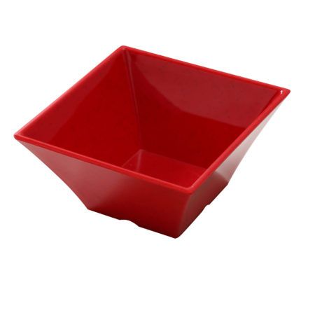Yanco Square Bowl ME-4106 It is made from durable and reliable melamine material, which makes the bowl look like ceramics. You can use these unique square bowls to serve such dishes like rice, miso soup, noodles or salads. Thanks to the elegant Mexico collection style, the bowl will perfectly fit any food-serving establishment design. Performed in red speckled design, such melamine tableware is an ideal solution for those who choose high-quality, durable and affordable dinnerware for their place.