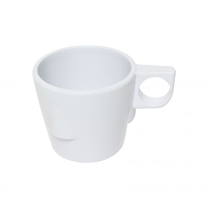 Thunder Group Stacking Cup 12/Pcs saves kitchen storage space and combines a classic look with a durable structure. Convenient stacking design and 7 Oz capacity make this melamine cup perfect for serving all kinds of beverages. Whether it is hot or cold your coffee, tea, hot chocolate, or compote will be safe inside it. This heavy-weight melamine is a break-resistant material that makes it perfect for outdoor dining, buffets, restaurants, outdoor catered events, and more.