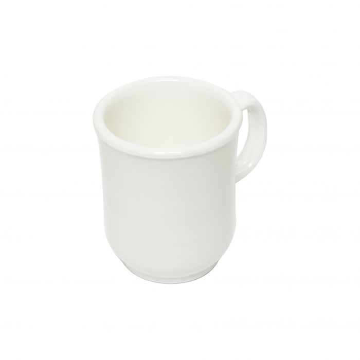 Thunder Group Bulbous Mug 6/Pcs is suitable for everyday dining. It has a high-temperature tolerance which makes it perfect choice to serve steaming hot chocolate, tea, or coffee. Designed with a comfortable handle, this 8 Oz ivory bulbous mug provides a secure grip. It will go well with a lot of table settings. Being made from melamine this mug is shatterproof and can handle frequent use without getting scratched.