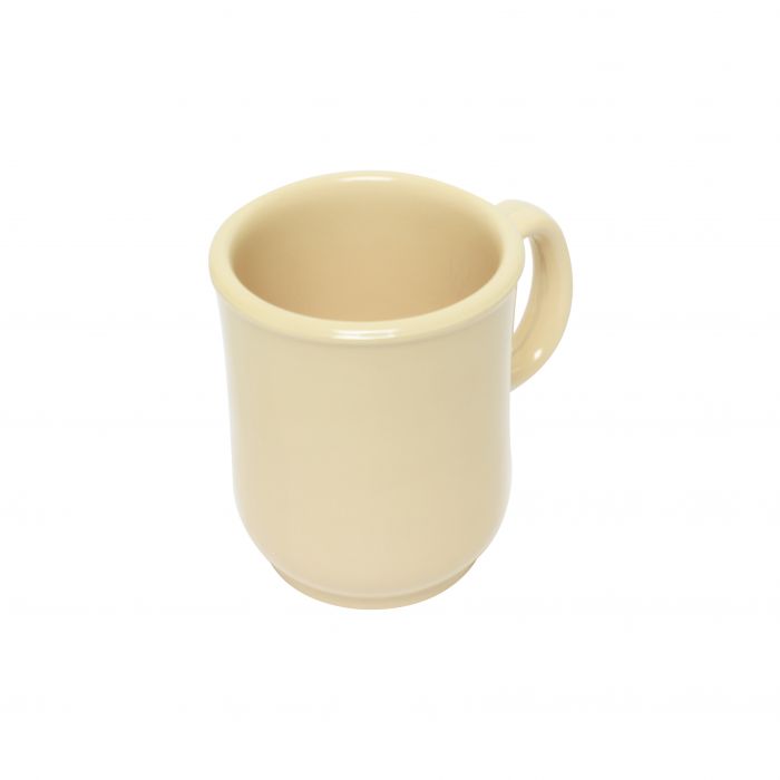 Thunder Group Bulbous Mug 6/Pcs is suitable for everyday dining. It has a high-temperature tolerance which makes it perfect choice to serve steaming hot chocolate, tea, or coffee. Designed with a comfortable handle, this 8 Oz ivory bulbous mug provides a secure grip. It will go well with a lot of table settings. Being made from melamine this mug is shatterproof and can handle frequent use without getting scratched.