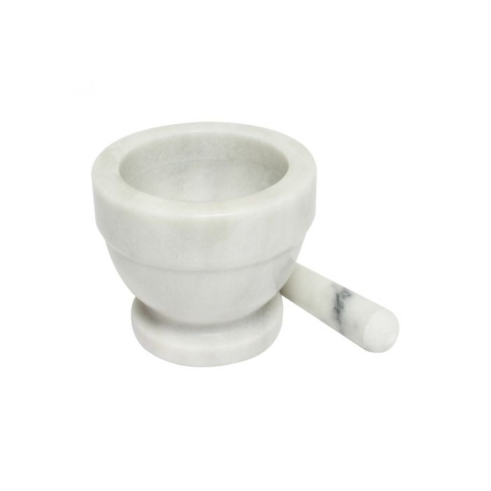 Thunder Group Marble Grinder is a durable and elegant kitchen tool designed to enhance food preparation with traditional grinding methods. Crafted from solid marble, this mortar and pestle set features a 4-inch diameter and a bowl-style design that provides a stable base for grinding. The naturally cool and non-porous marble surface ensures flavors remain pure and untainted by previous ingredients.